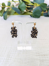 Boucles d'oreilles - Aronia noir et doré