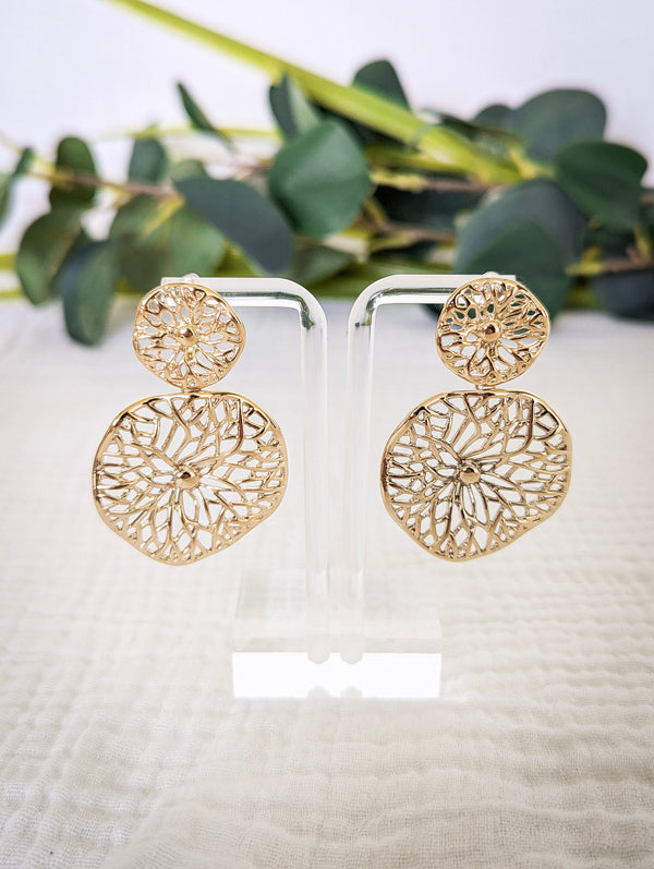 Boucles d'oreilles - Tagetes doré