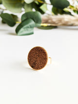 Bague - Hyssi terracotta et doré